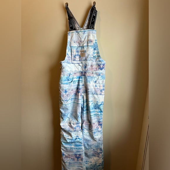 Rojo Snow Day Snowscape 15K Snowboard Bib Pants NWOT - Picture 9 of 11